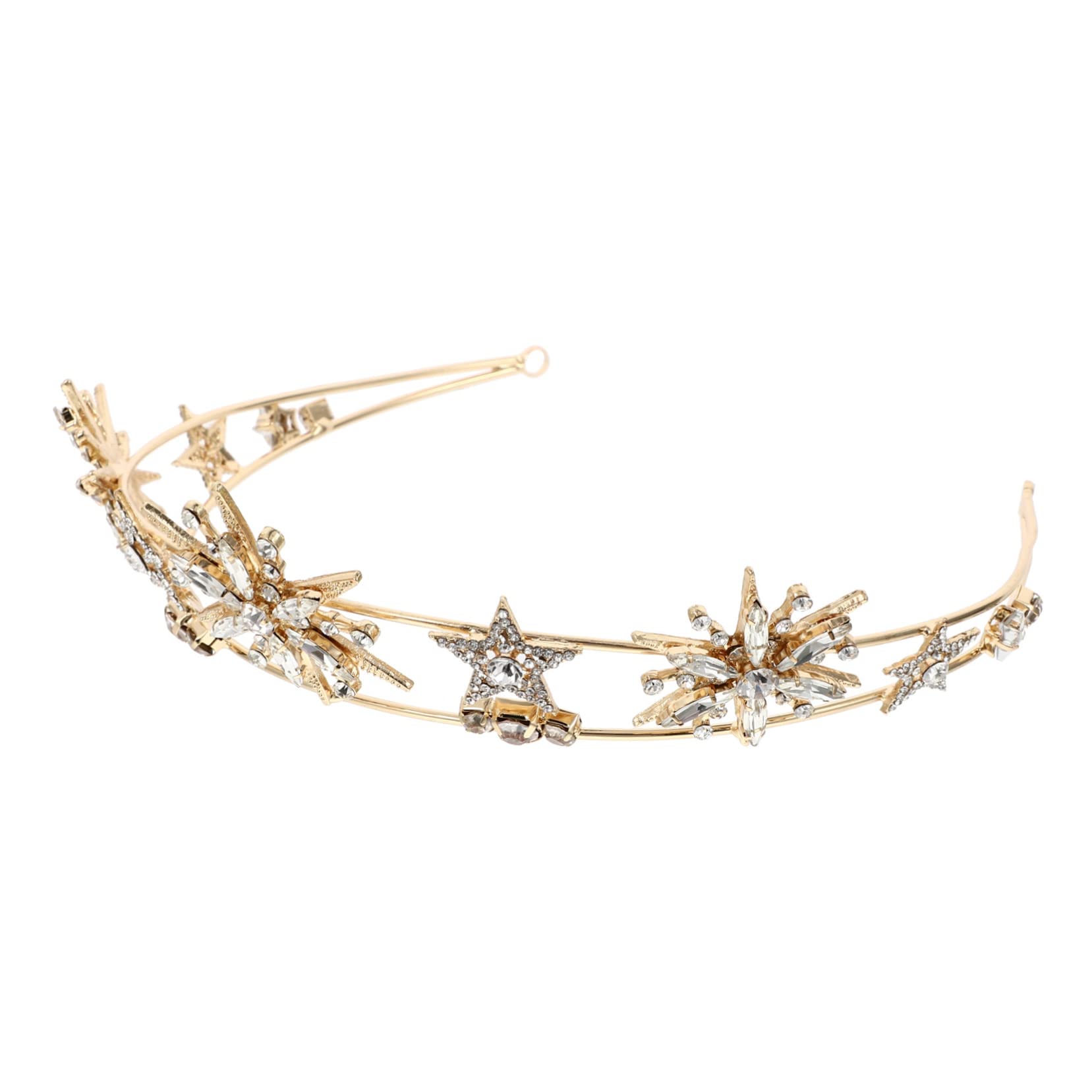 FRCOLOR Star Crown Tiara for Girls - Delicate Sun and Moon Bridal Headpiece, Alloy Hair Accessories for Weddings, Birthday Parties, and Special Occasions | Perfect for Brides, Flower Girls, and Princess-Themed Events