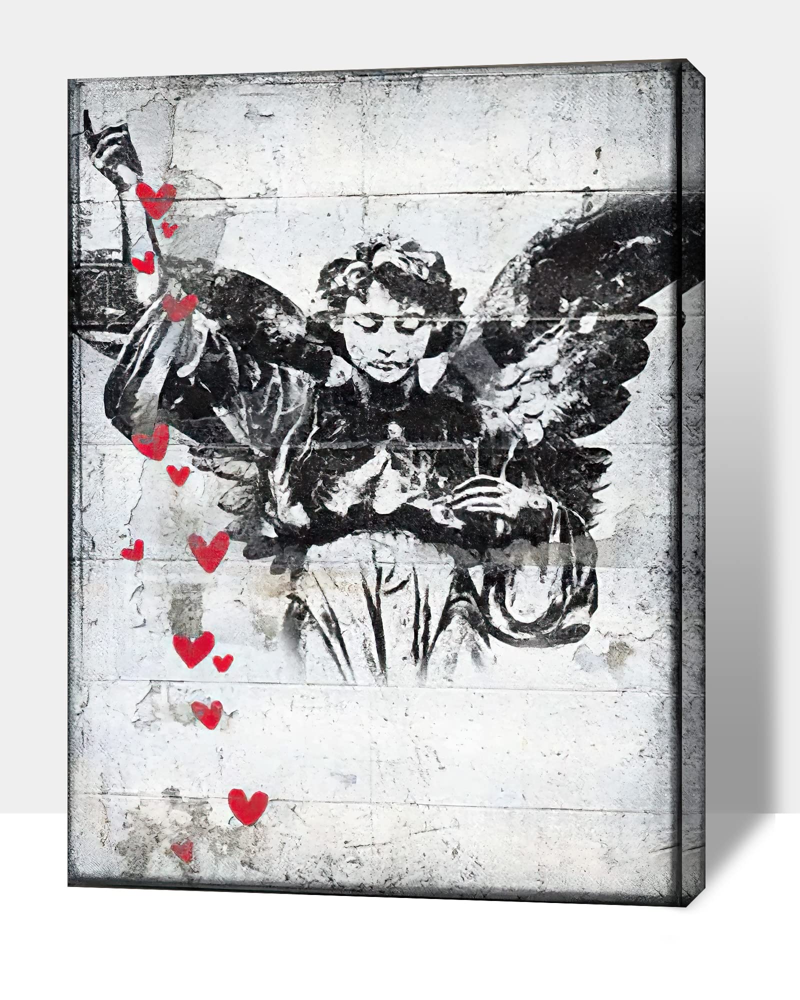 Large Graffiti Canvas Wall Art - Vibrant Street Girl & Butterfly Poster for Modern Home Decor | 32x48 Inch Framed Urban Art Print | Perfect for Living Room, Bedroom & Office Wall Decoration