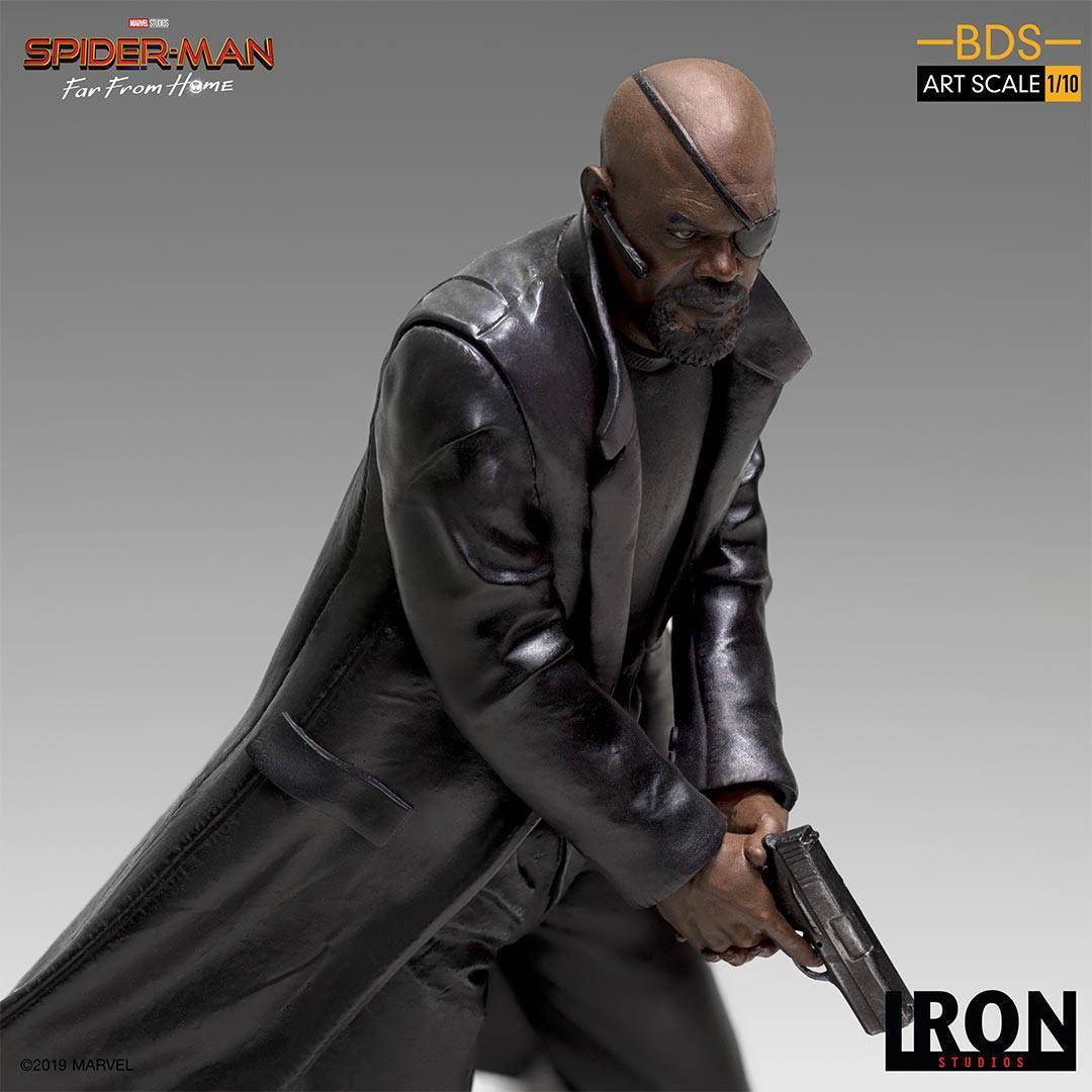 Iron Studios Spider-Man: Far From Home Nick Fury BDS Art Scale 1/10 Statue - Premium Collectible for Marvel Fans & Home Decor