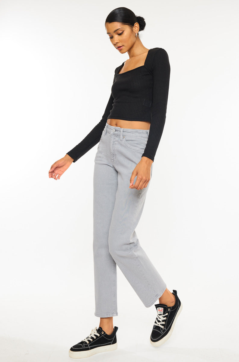 Zandria Women's Ultra High Rise 90s Straight Leg Jeans - Vintage Denim Pants for Casual Wear & Everyday Outfits
