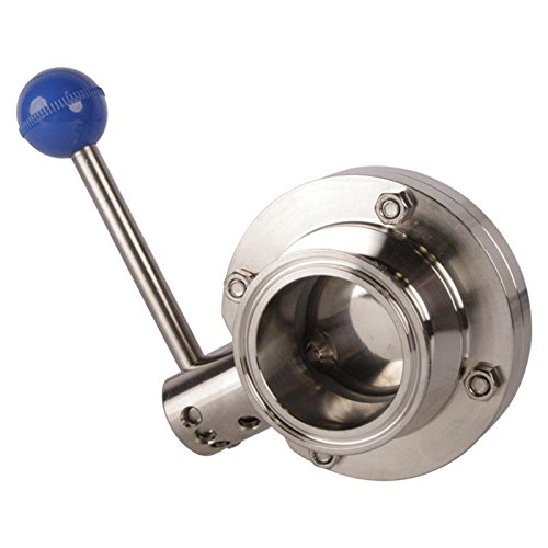 2 Inch Tri Clamp Butterfly Valve - Stainless Steel SS304 & Silicone Seal - 3 Pack for Brewing, Food Processing & Industrial Applications - Glacier Tanks