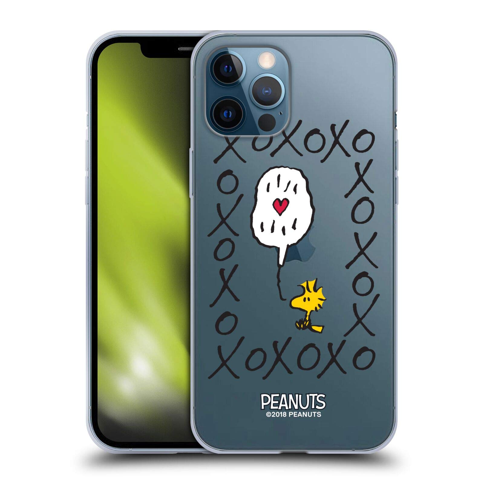Officially Licensed Peanuts Woodstock XOXO Sealed with A Kiss Soft Gel Phone Case for Apple iPhone 12 Pro Max - Cute Cartoon Character Protective Cover for Everyday Use & Gift Giving