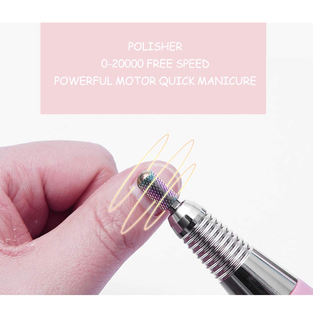 Professional Electric Nail Drill Machine with Vacuum Dust Collector - Acrylic Gel Nail File & Polisher for Fast Manicure & Pedicure (White) | Perfect for Salon, Home Use & Professional Nail Technicians