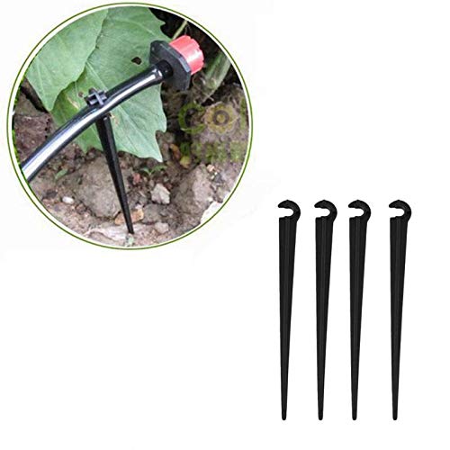 50-Piece Hook Fixed Stems Support Holder for 4/7 Drip Irrigation Water Hose - Garden Irrigation Watering Kits for Plants, Vegetables & Flowers - Perfect for Greenhouse, Raised Beds & Container Gardening