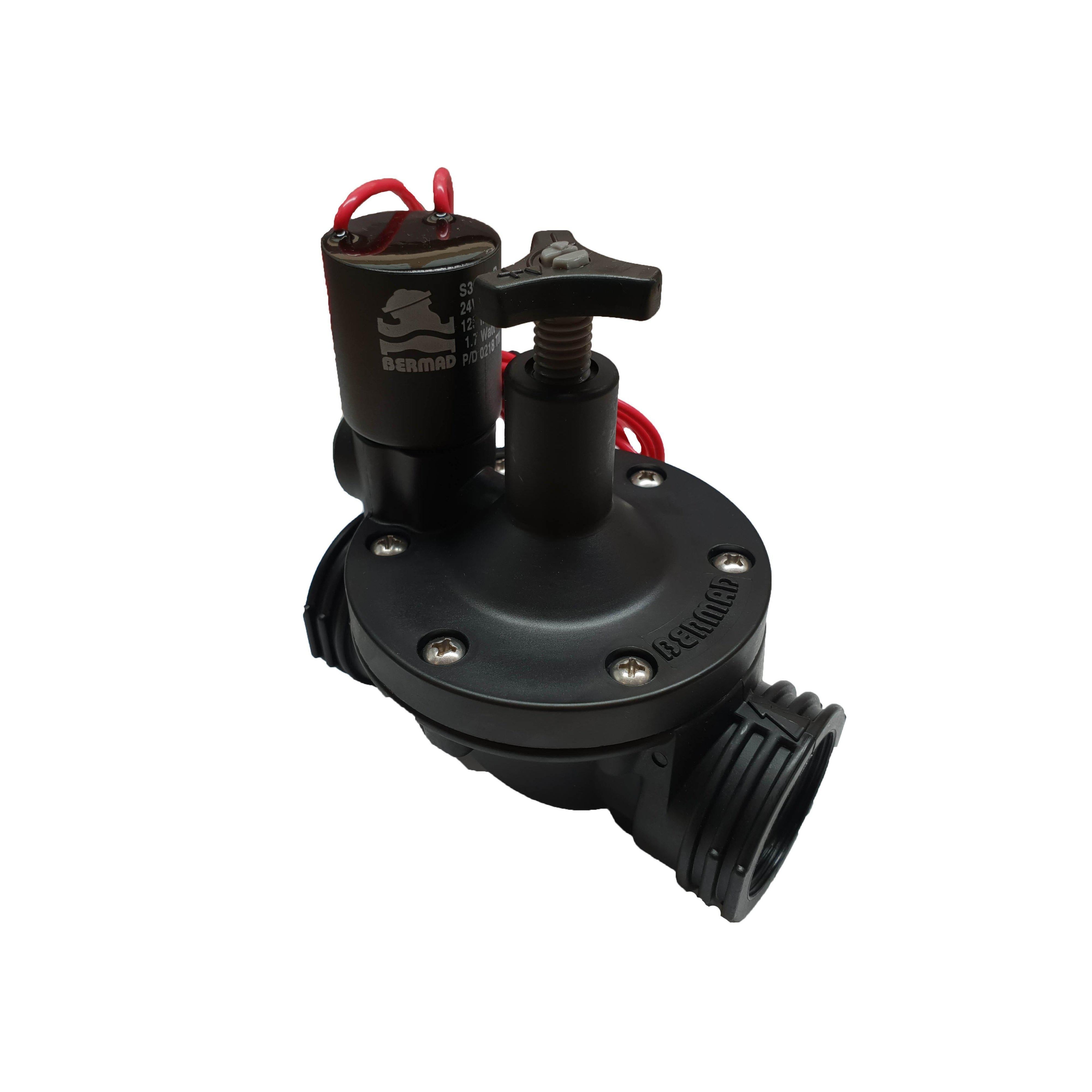 Bermad D100 25mm Solenoid Valve for Mains/Bore Water with Flow Control - Box of 24 - Ideal for Irrigation Systems, Water Treatment & Industrial Applications