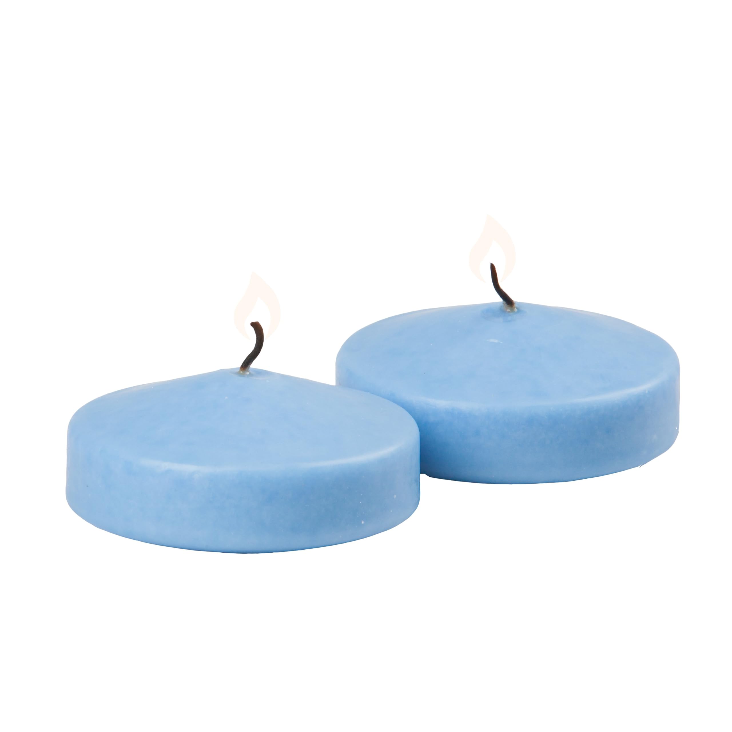 48-Pack Eastland® Glass Cylinder Vases with 48 Light Blue Richland Floating Candles (3 Inch) - Perfect for Wedding Centerpieces, Table Decorations & Romantic Ambiance