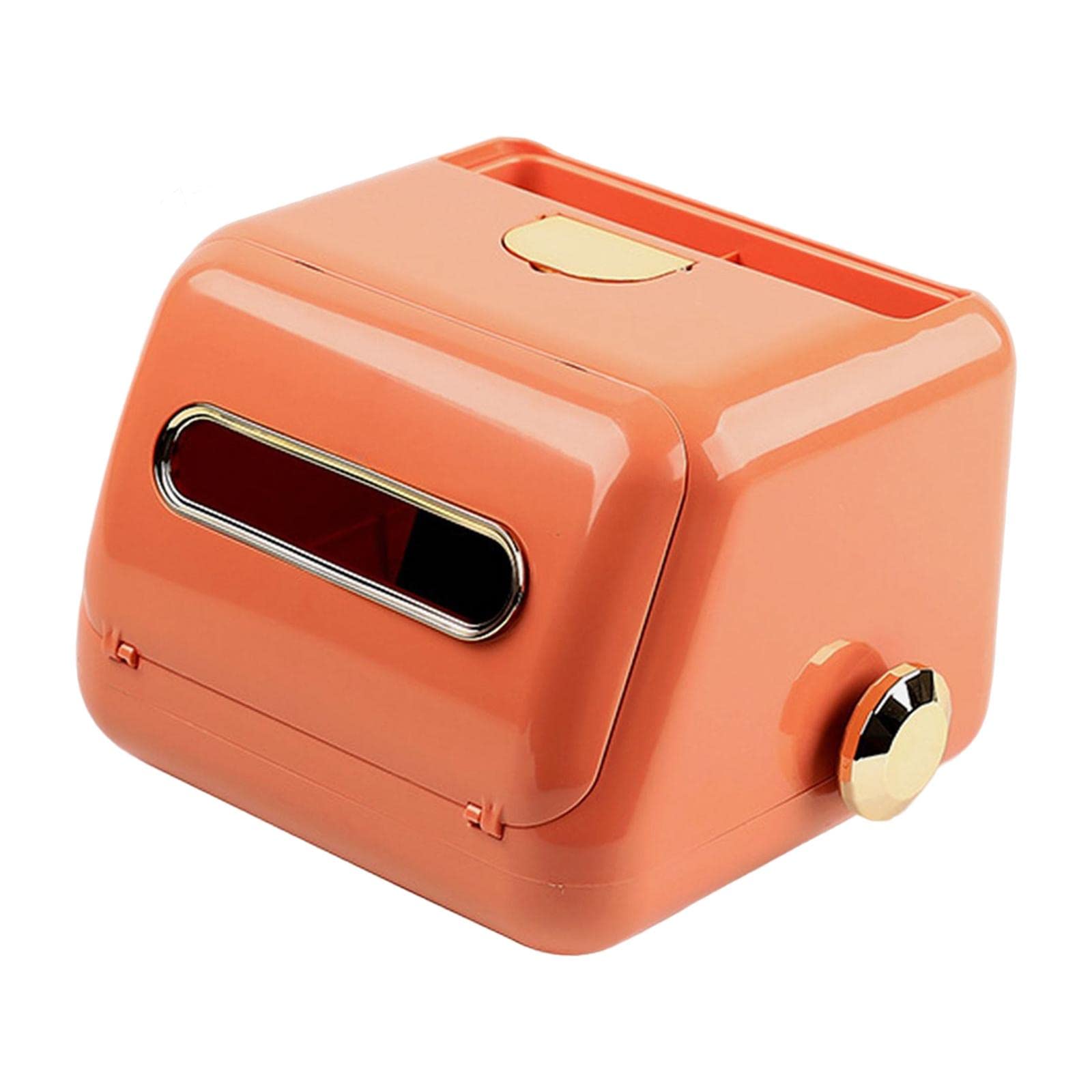 MagiDeal Multifunctional Tissue Cover & Remote Control Holder - Orange | Tissue Paper Storage Organizer for Bedroom, Home & Office | Perfect for Nightstands, Desks & Living Room Decor