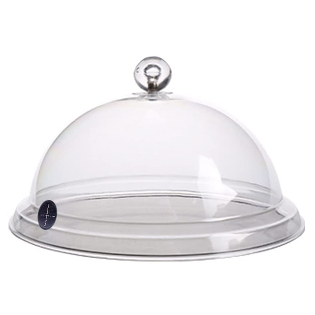 Smoke Infusion Plastic Cloche Dome Cover with Rubber Ports - 12x21.5cm PC Cover for Plates, Bowls & Glasses - Perfect for Food Presentation, Catering & Home Kitchen Use