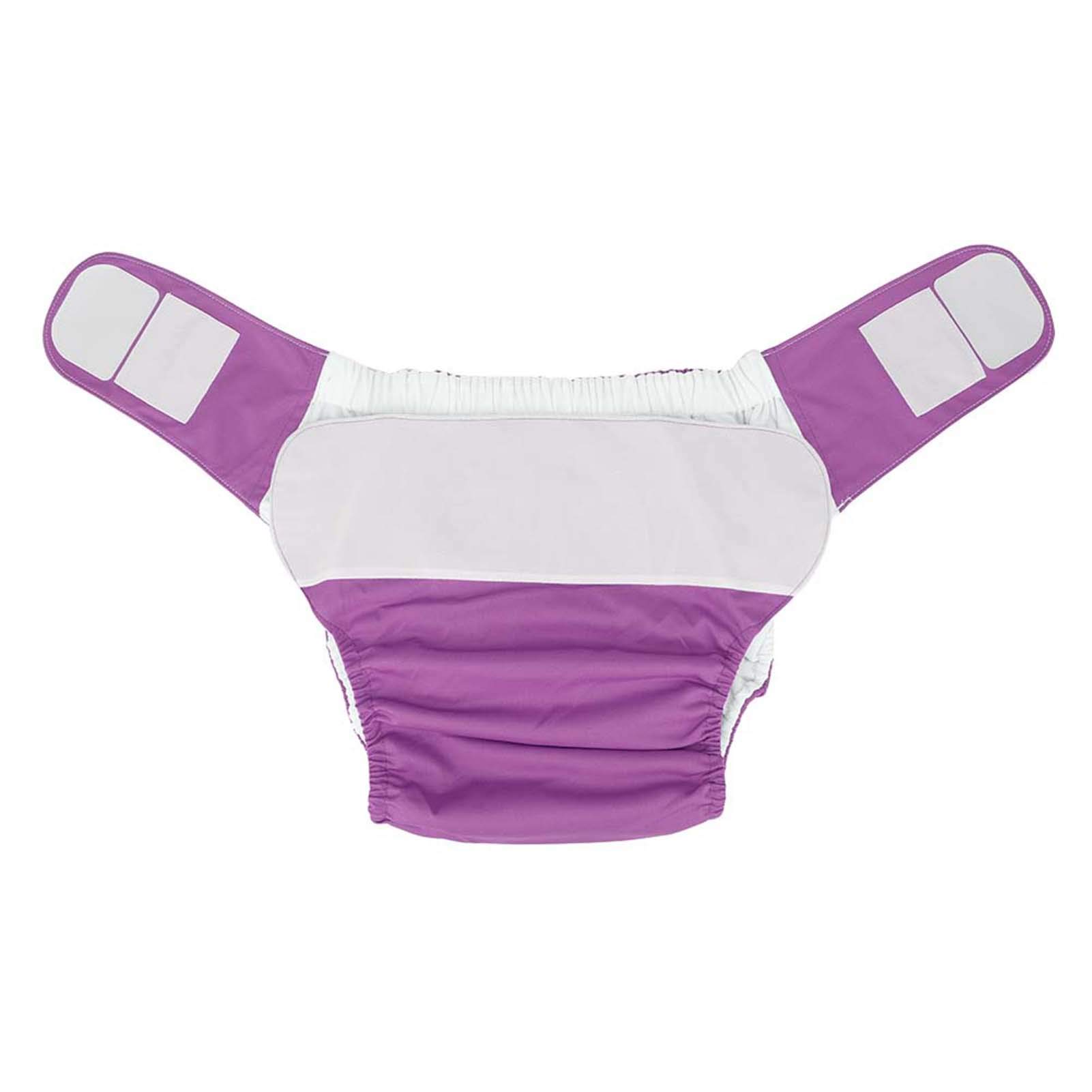 Waterproof Reusable Adult Cloth Diapers - Washable Incontinence Underwear for Elderly & Swim - Purple Pocket Nappies (Ideal for Daily Use, Travel & Pool Activities)
