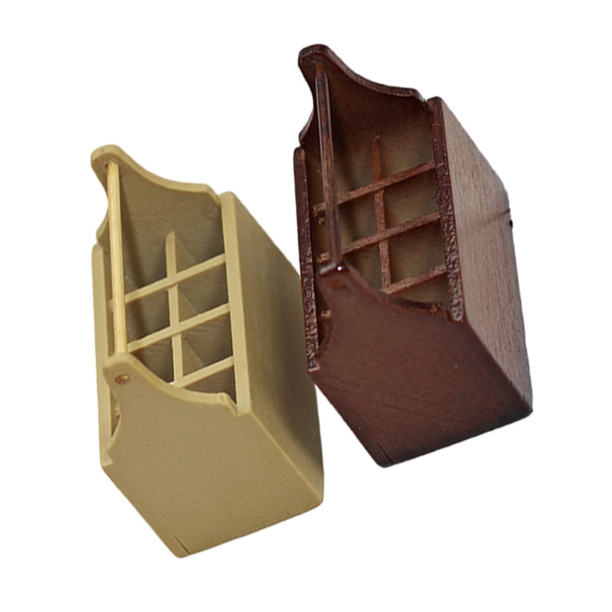 Miniature Wooden Toolbox Set - 2PCS Dollhouse Accessories for DIY Crafts, Model Building & Home Decor - Perfect for Miniature Scenes, Dollhouse Furniture & Collectors