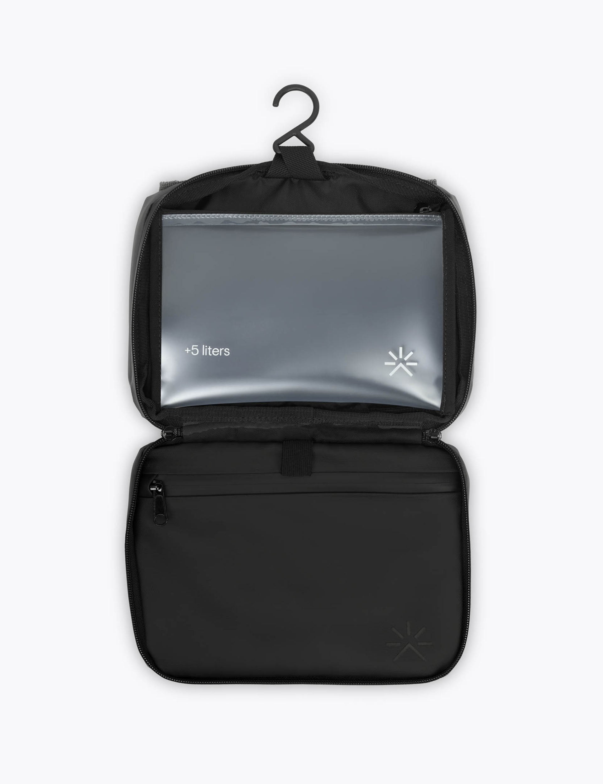 SEE Travel Toiletry Bag - Waterproof Hanging Cosmetic Organizer for Women & Men - Perfect for Airplane, Gym, Camping & Business Trips - Black