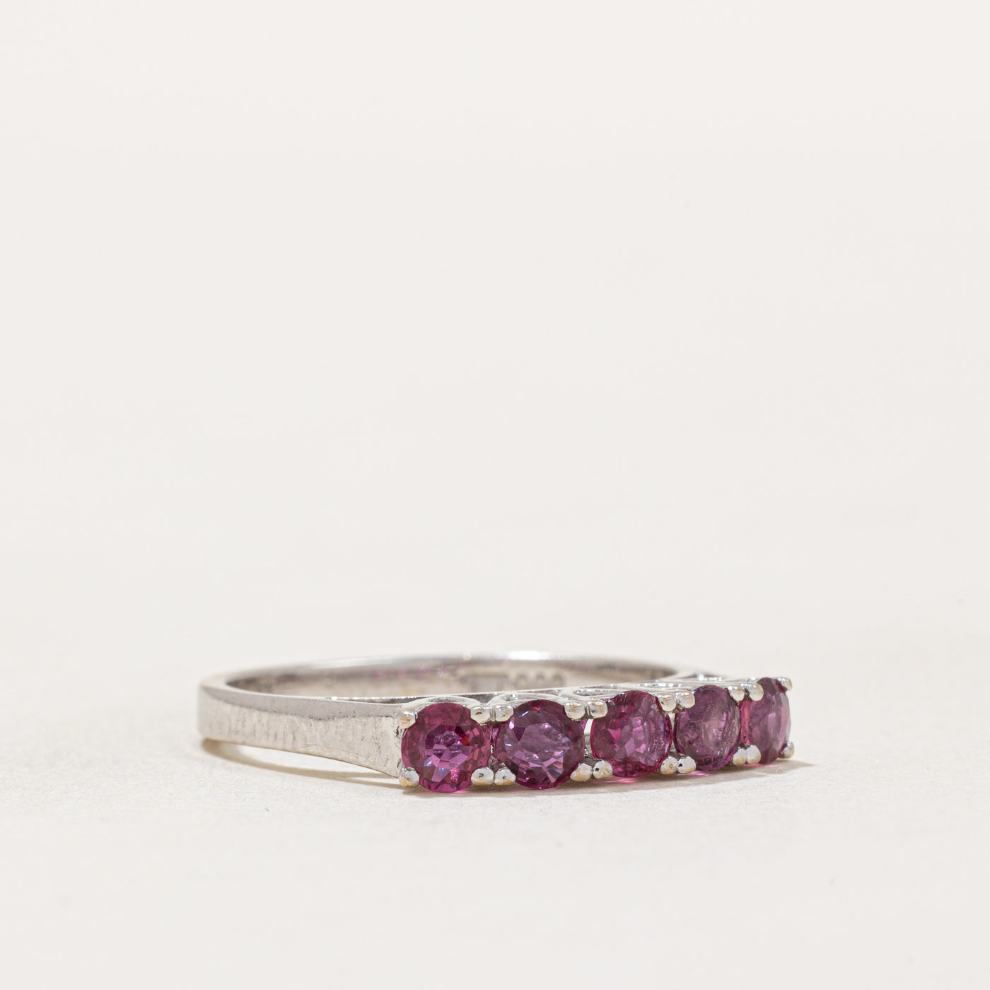 0.75ctw Five Stone Ruby Ring - Size 5.75 | Elegant Birthstone Jewelry for Women | Perfect for Anniversary, Engagement & Special Occasion Gifts