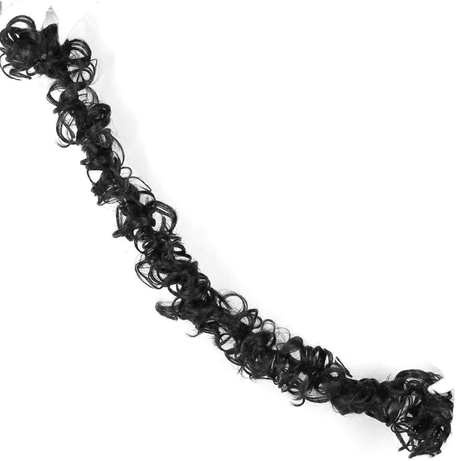 SIYAA Juda Bun Frill Hair Extension for Women & Girls - Black (Pack of 1) | Perfect for Weddings, Parties, and Special Occasions