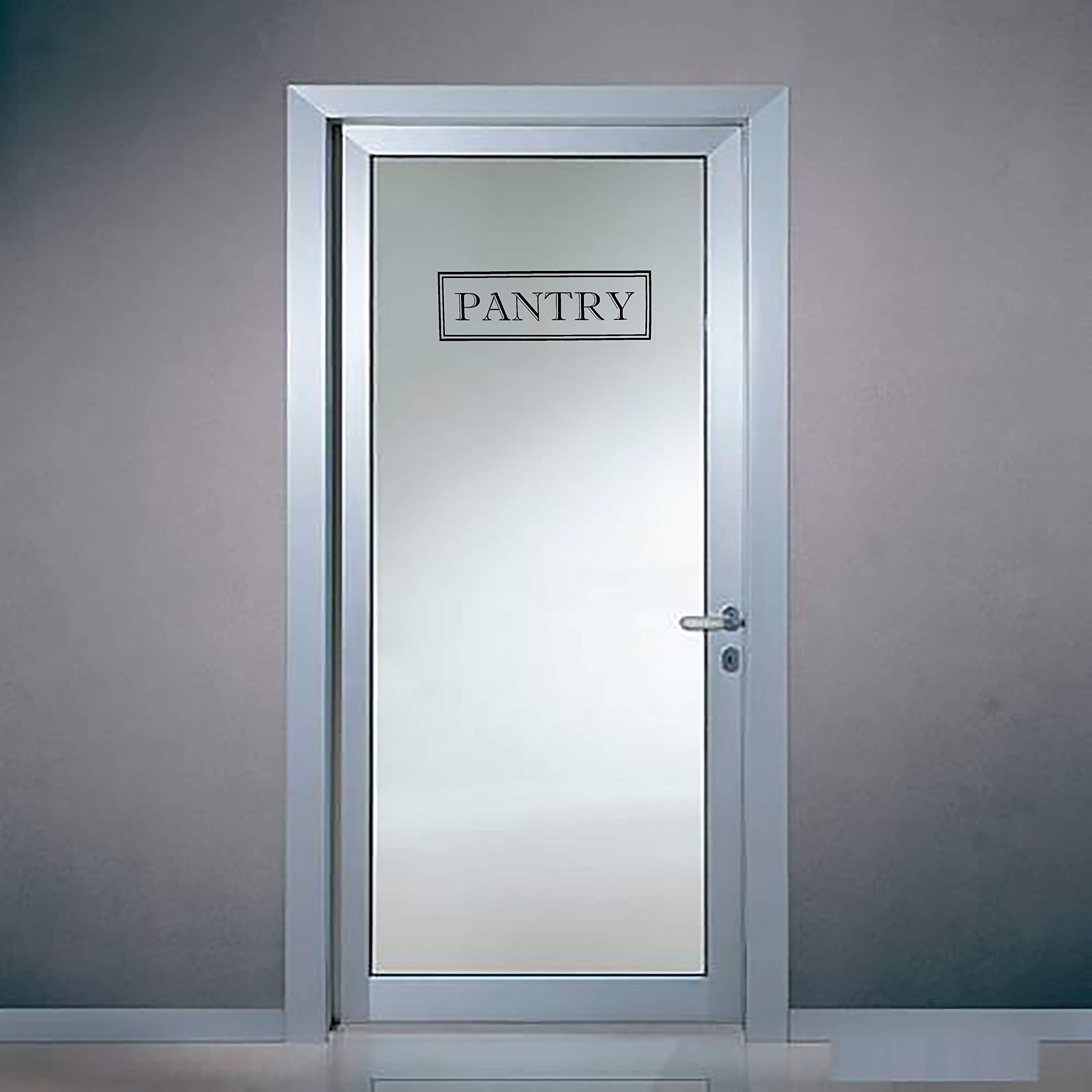 Custom Vinyl Pantry Room Decal - Rectangle Border Glass Door Sticker for Windows & Walls - Removable Vinyl Lettering - Traditional Home Decor for Kitchen, Pantry, Dining Room & Office Spaces