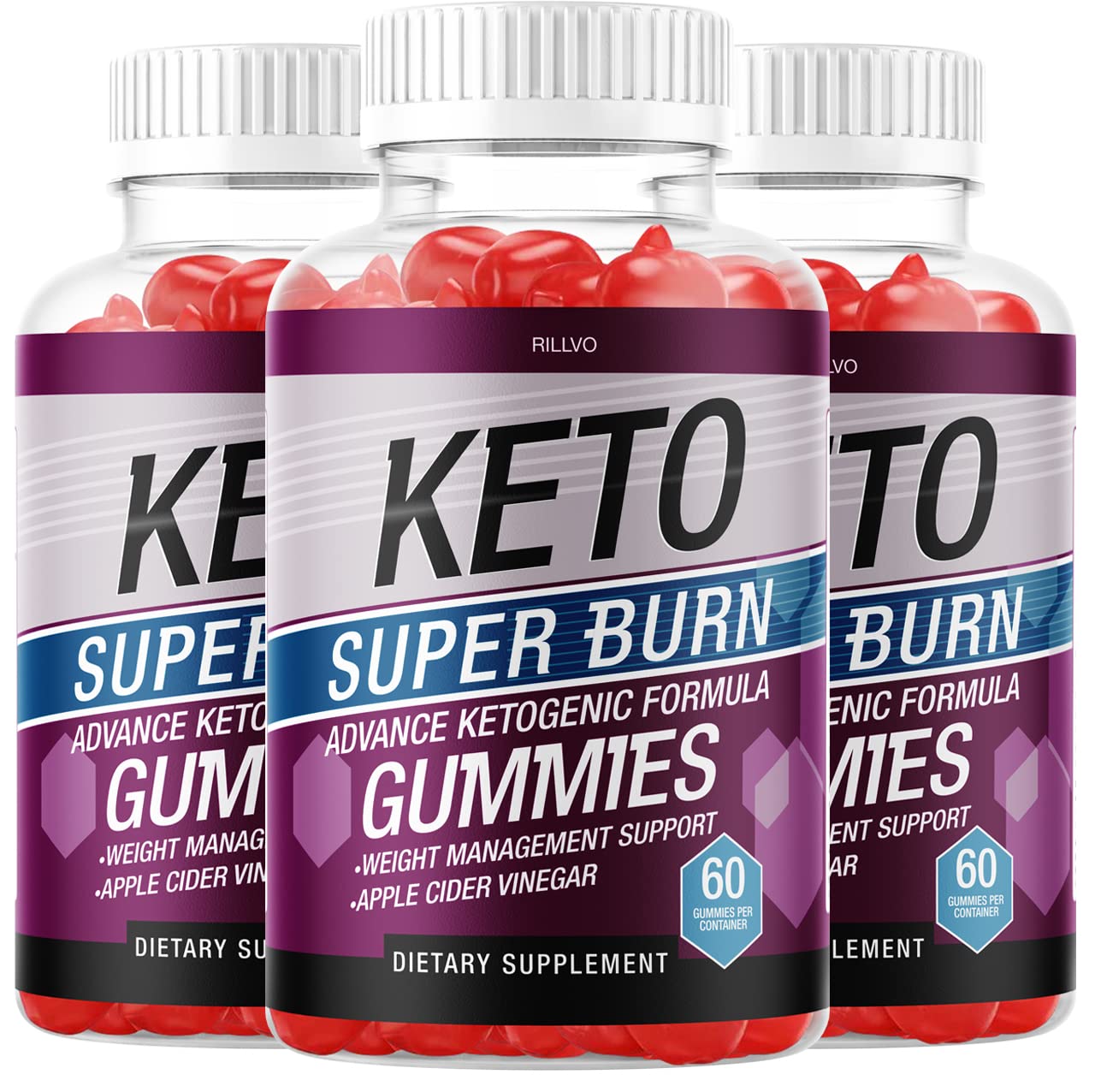 3 Pack Keto SuperBurn ACV Gummies with Apple Cider Vinegar - Advanced Weight Loss Formula (180 Gummies) - Supports Ketosis & Metabolism Boost for Healthy Lifestyle