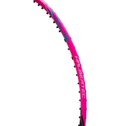 Li Ning Halbertec 8000 Badminton Racket - Prestrung Pink & Green Professional Racquet for Advanced Players | Perfect for Tournaments & Training | Made in China