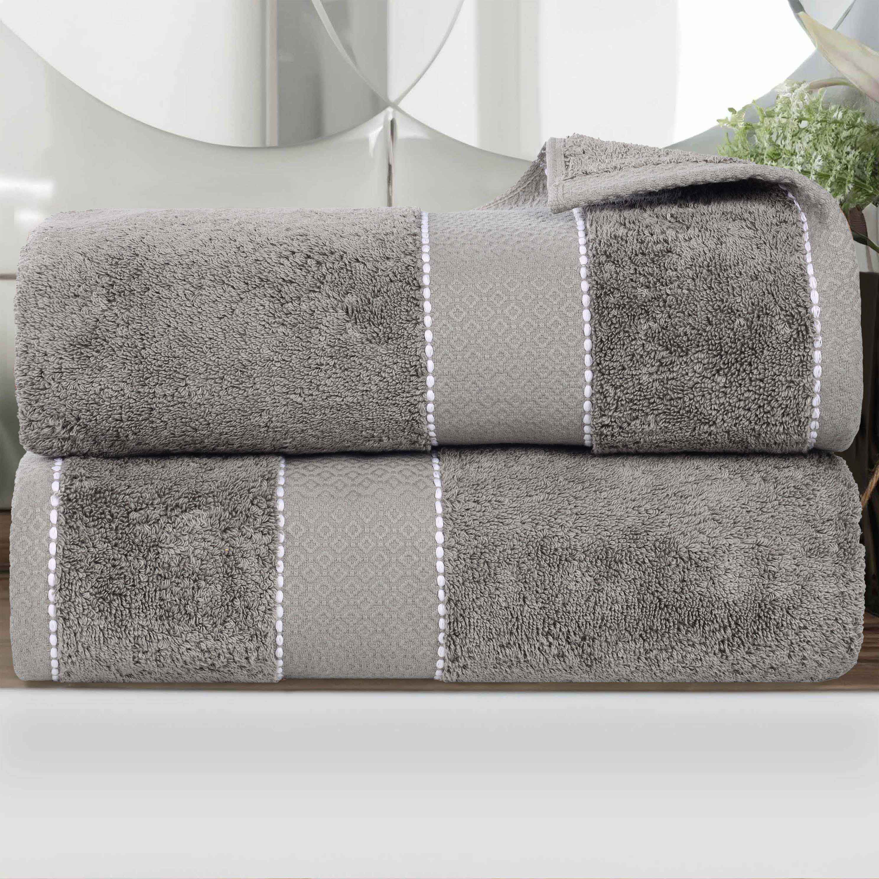 Premium Egyptian Giza Cotton Bath Towel Set of 2 - Ultra Absorbent & Soft Luxury Bath Sheets for Spa, Hotel & Home Use - Made in Egypt with Long-Staple Cotton