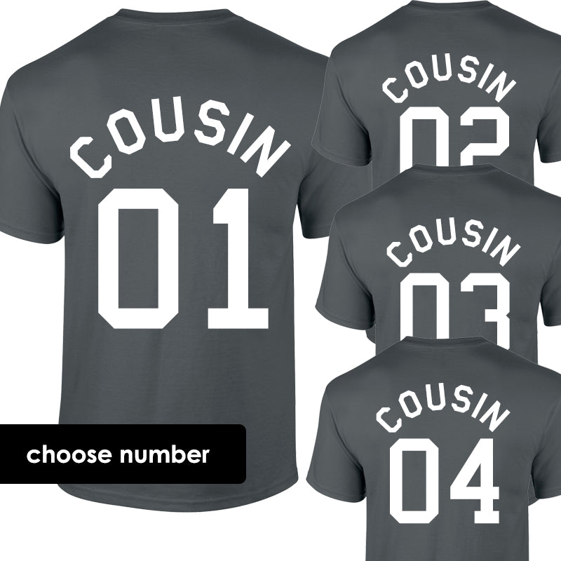Trendy Cousin Back Number College Kid T-Shirts for Men - Black (MRK X) | Comfortable Cotton Tees for Casual Wear, Street Style & Campus Fashion