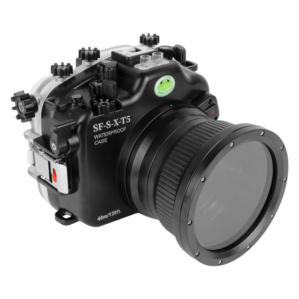 Fujifilm X-T5 40MP Waterproof Underwater Camera Housing with 4 Flat Glass Port - Compatible with XF 18-55mm Lens | Perfect for Scuba Diving, Snorkeling & Marine Photography