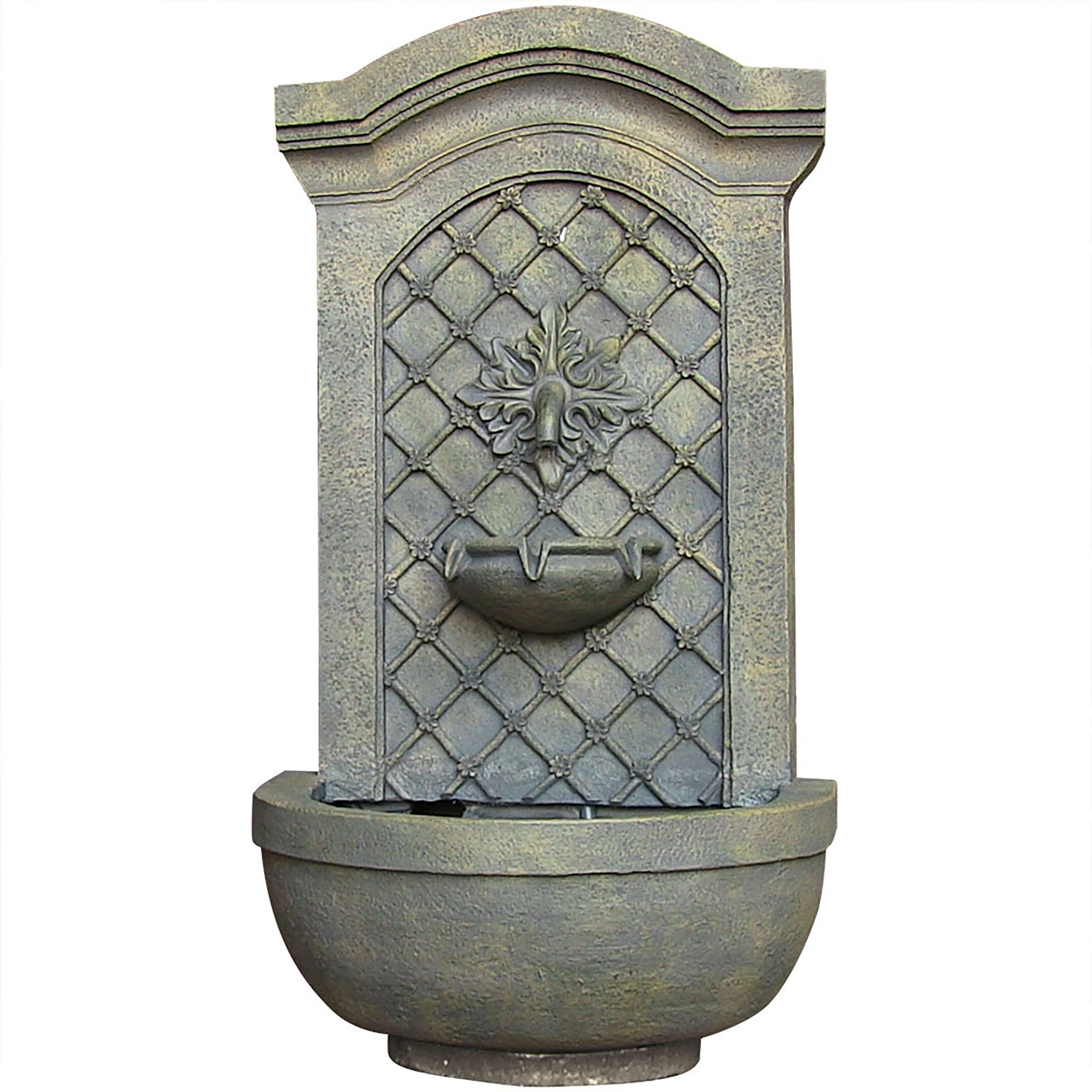 Sunnydaze Rosette Leaf Outdoor Wall Fountain - Decorative Garden Water Feature for Patio, Backyard, and Landscape Design | Relaxing Waterfall Sounds for Meditation and Outdoor Ambiance