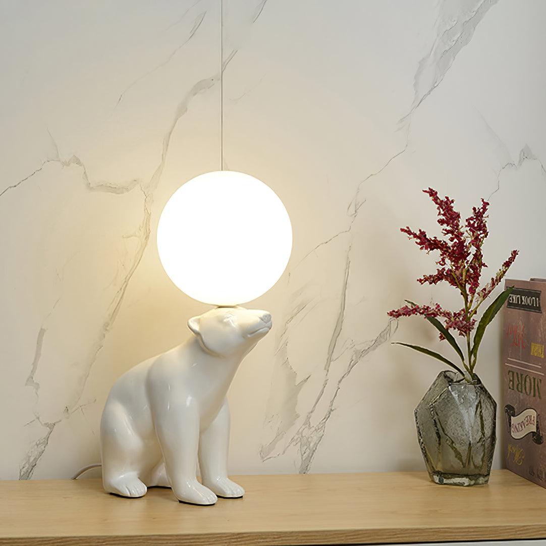 Polar Bear Table Lamp - Cute Night Light for Kids Room, Nursery, Bedroom - Perfect for Reading, Decor & Cozy Ambiance