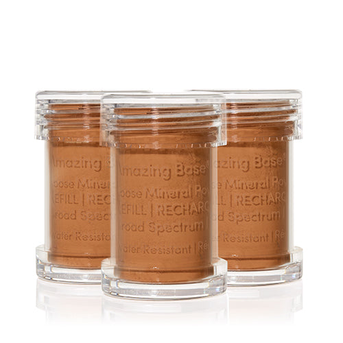 Jane Iredale Amazing Base Refill SPF 20/15 (3 Pack) - Mineral Makeup Foundation for Flawless Coverage | Perfect for Daily Wear & On-The-Go Touch Ups