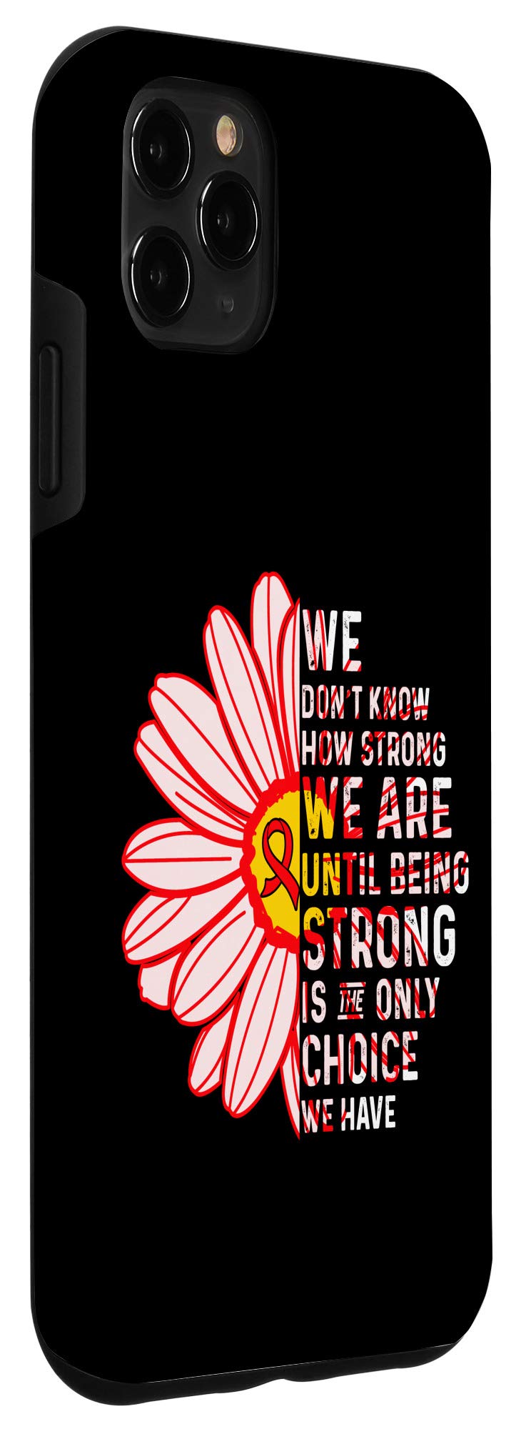 iPhone 11 Pro Max Case - Sickle Cell Anemia Awareness 'We Are Strong' Design | Protective Phone Cover for Daily Use, Work & School