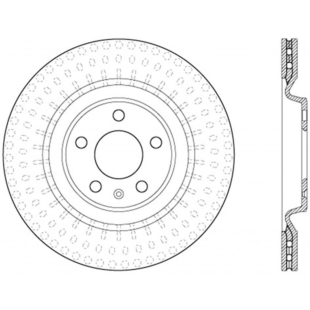 StopTech Slotted & Drilled Sport Brake Rotor for Audi S4 2010-2019 | 127.33137L | High-Performance Braking for Track & Street Racing