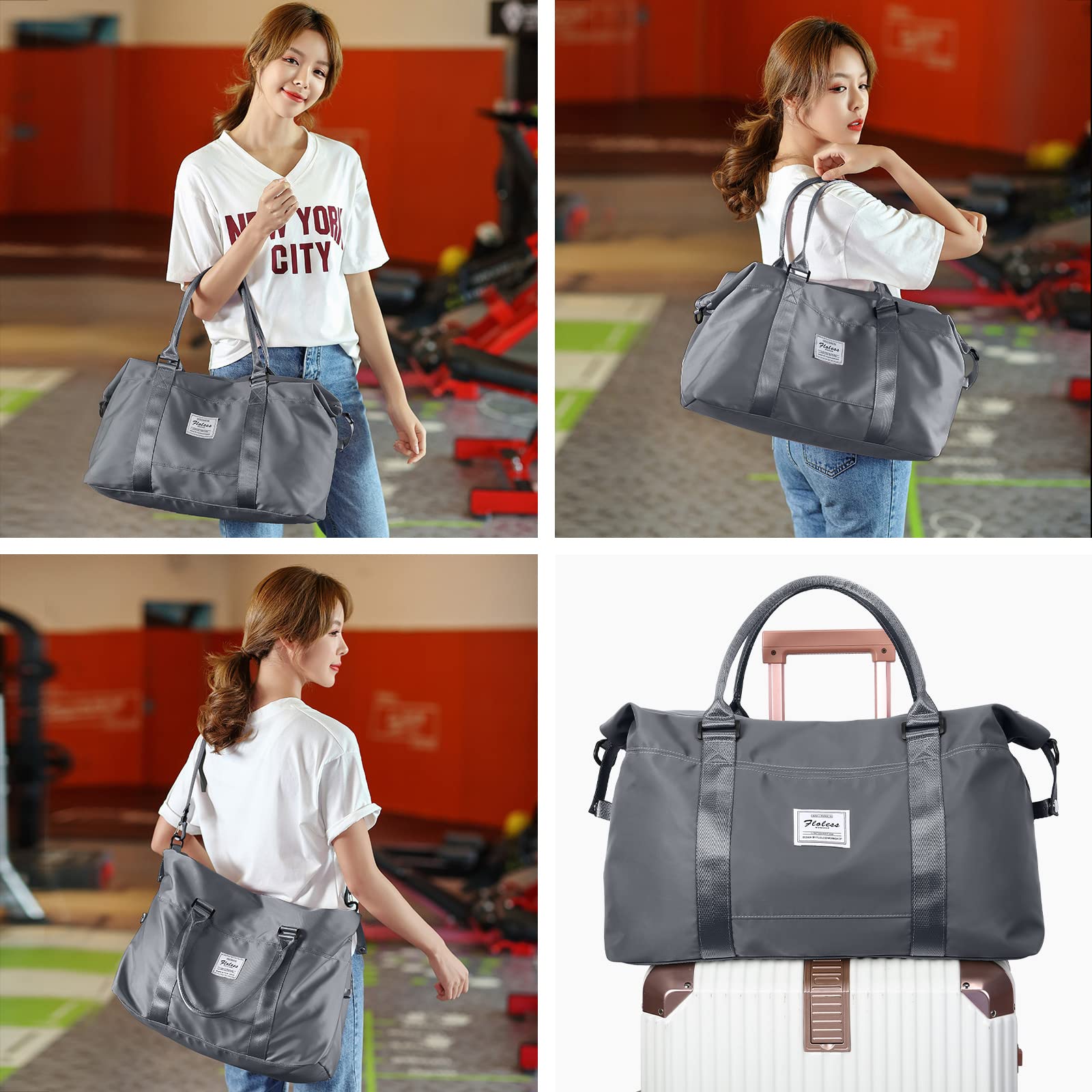 **Durable Travel Duffel Bag for Women - Waterproof Sports Tote & Gym Bag, Lightweight Shoulder Weekender Overnight Bag - Perfect for Workouts, Travel, and Weekend Getaways**
