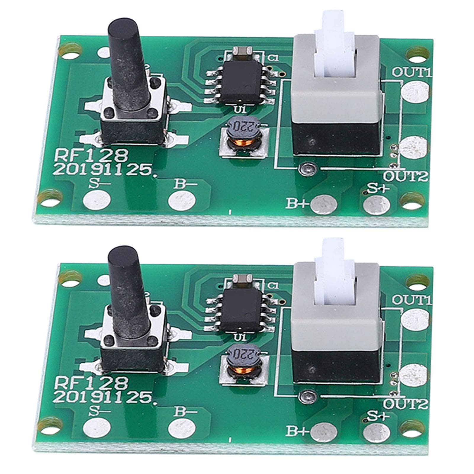 Oumefar 2PCS Solar Light String Controller Module - 1.2V Circuit Board with 8 Modes & Switch - 400mA Max Current for LED Solar String Lights - Replacement Parts for Outdoor Garden, Patio, and Holiday Decorations