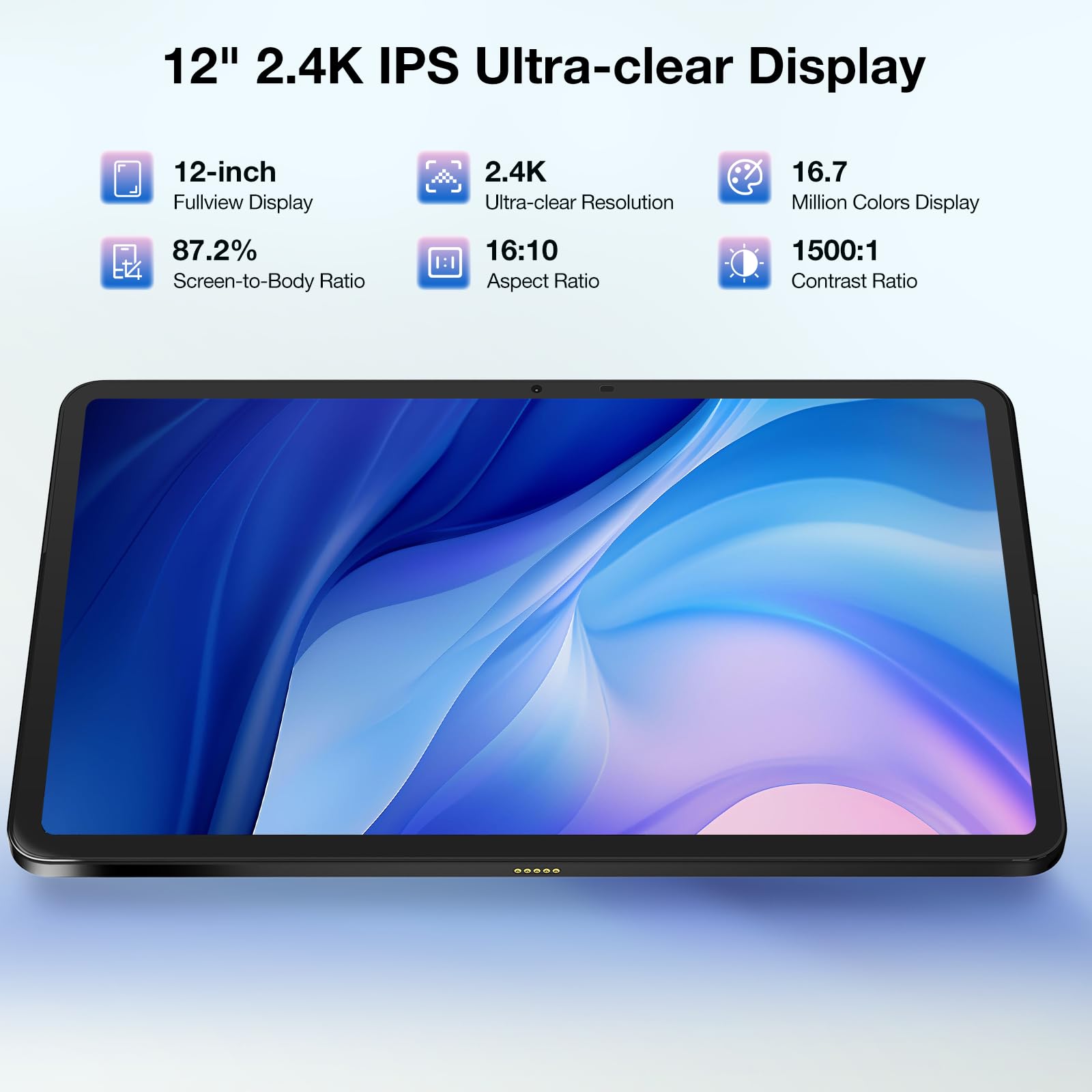 DOOGEE T40 PRO 12 Inch Android 14 Tablet - Helio G99 20GB RAM 512GB ROM (Expandable to 2TB) 2.4K Gaming Tablet with 10800mAh Battery, 16MP+8MP Camera, 4G Dual SIM, 5G WiFi, GPS, Widevine L1 - Perfect for Gaming, Streaming & Work on the Go