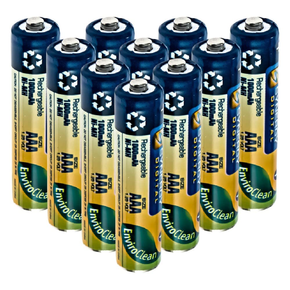 Synergy Digital Rechargeable AAA Batteries for Panasonic KX-TGA410M Cordless Phone - High Capacity Combo Pack of 10 | Long-Lasting Power for Home & Office Phones