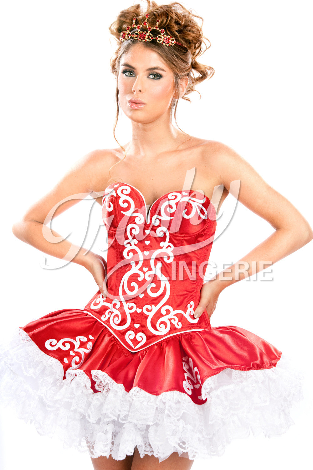 Elegant Deep V Corset with Mirror Design - Perfect for Evening Dresses, Prom, and Special Occasions