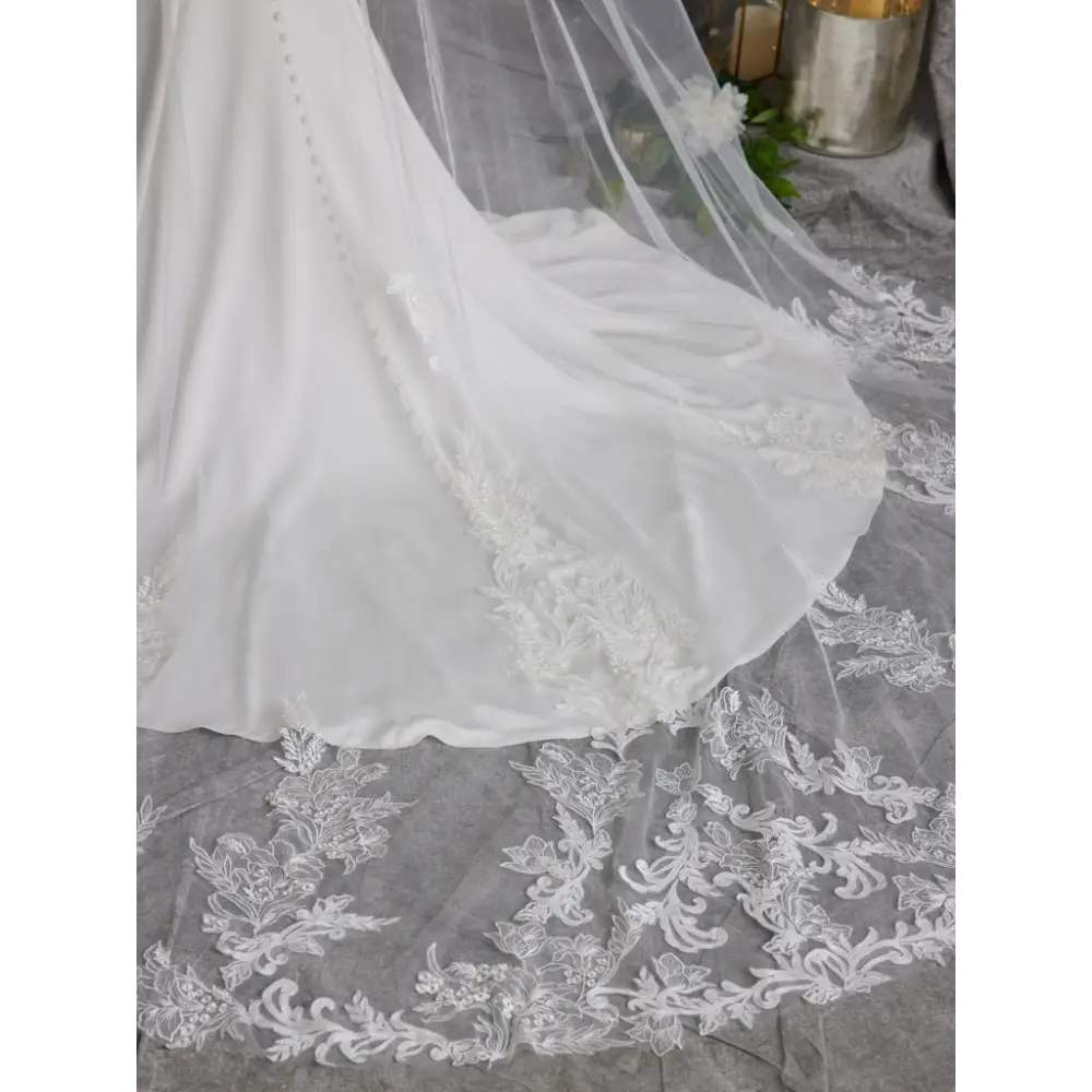 Rebecca Ingram Joyce Veil - Elegant Wedding Veil for Brides | Perfect for Church, Garden & Beach Weddings