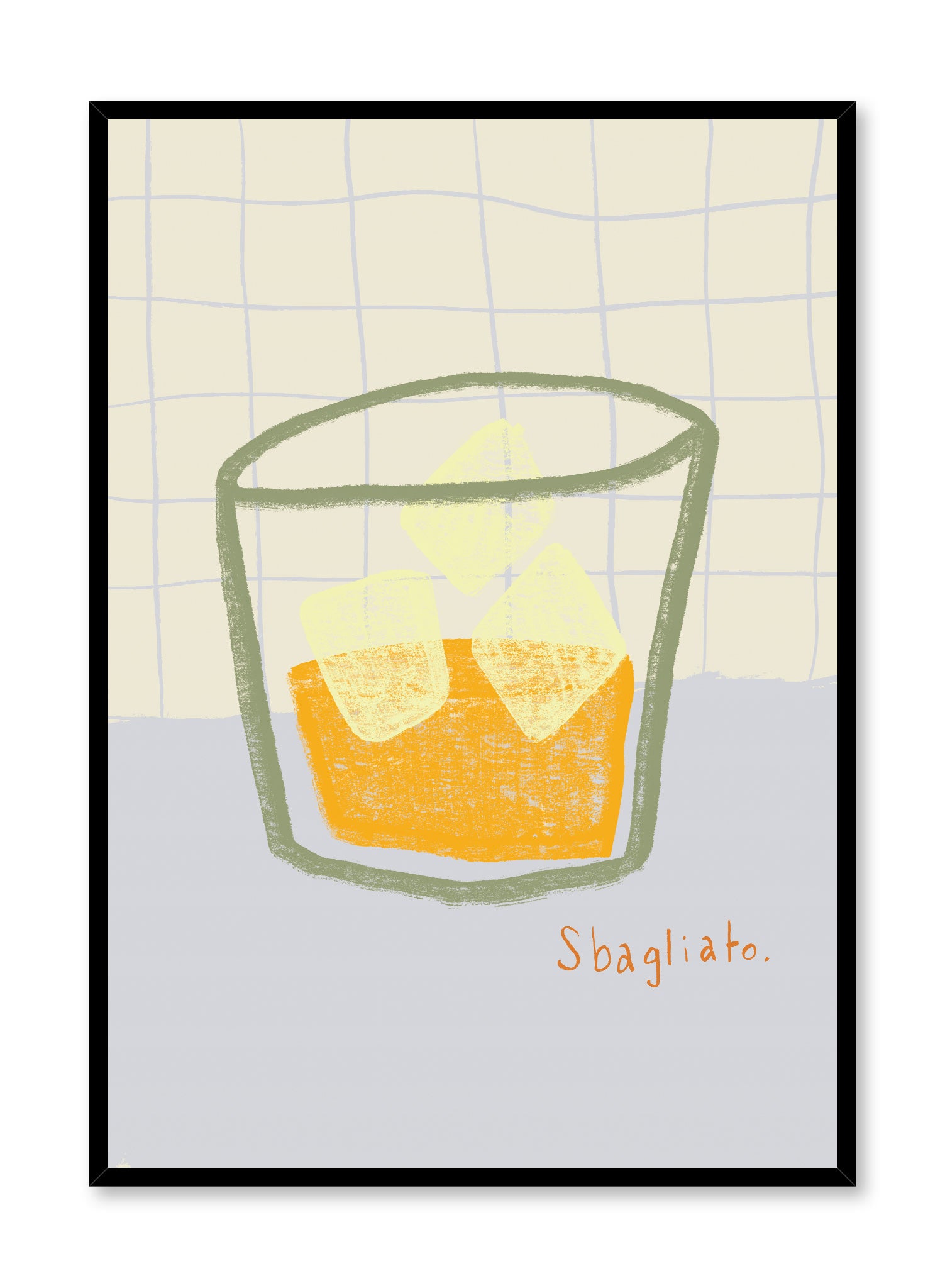 Negroni Sbagliato Cocktail Poster - Italian Bar Art Print for Home & Office Decor - Perfect for Cocktail Lovers & Mixology Enthusiasts