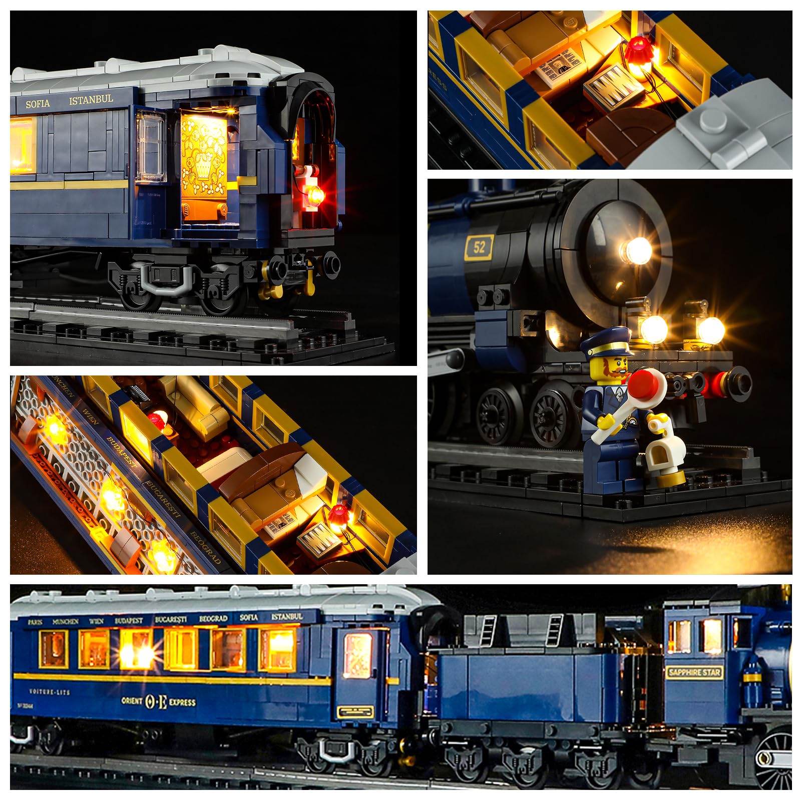 LIGHTAILING LED Lighting Kit for LEGO 21344 Orient Express Train - Compatible with Building Blocks Model - Not Included in Original Set - Perfect for Train Enthusiasts & LEGO Collectors
