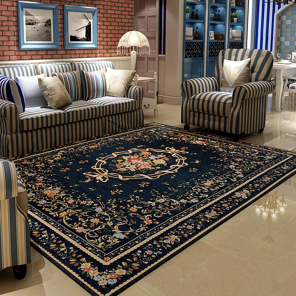Ukeler Elegant Traditional Floral Vintage Rustic Area Rug - 55''x78.7'' Non-Slip Floor Mat for Living Room, Bedroom & Dining Room - Perfect for Home Decor, Farmhouse Style & Cozy Interior Design