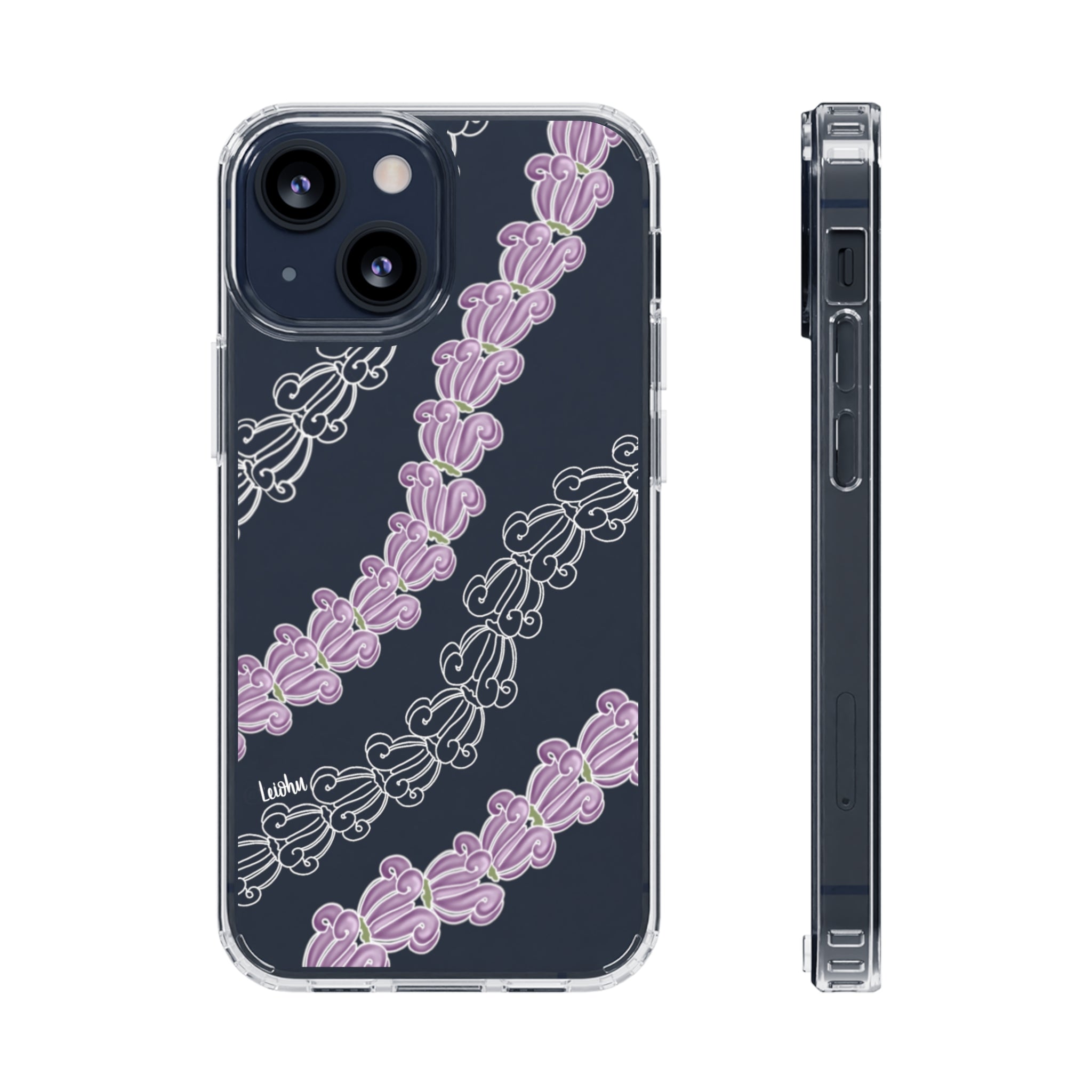 Royal Crown Lei Clear Phone Case - Durable Protective Cover for iPhone & Samsung - Perfect for Hawaiian Luau Parties, Beach Vacations & Themed Events