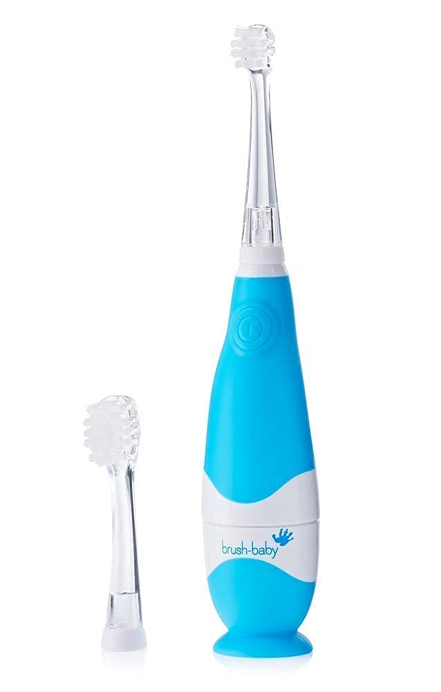 BabySonic Electric Toothbrush for Babies & Toddlers 0-3 Years - Soft Bristles, Suction Cup Base, 2-Minute Timer, Waterproof Design - Perfect for Gentle Oral Care & Early Brushing Habits Development