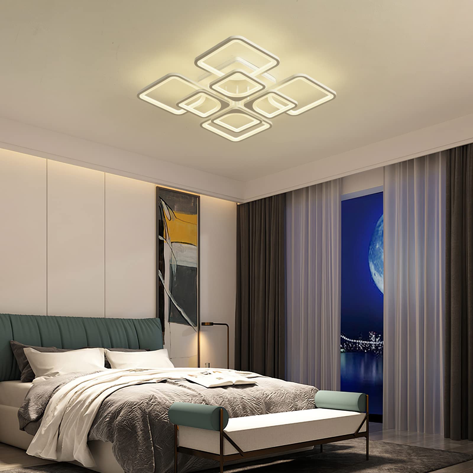 Jaycomey Modern LED Ceiling Light Fixture - 23.6