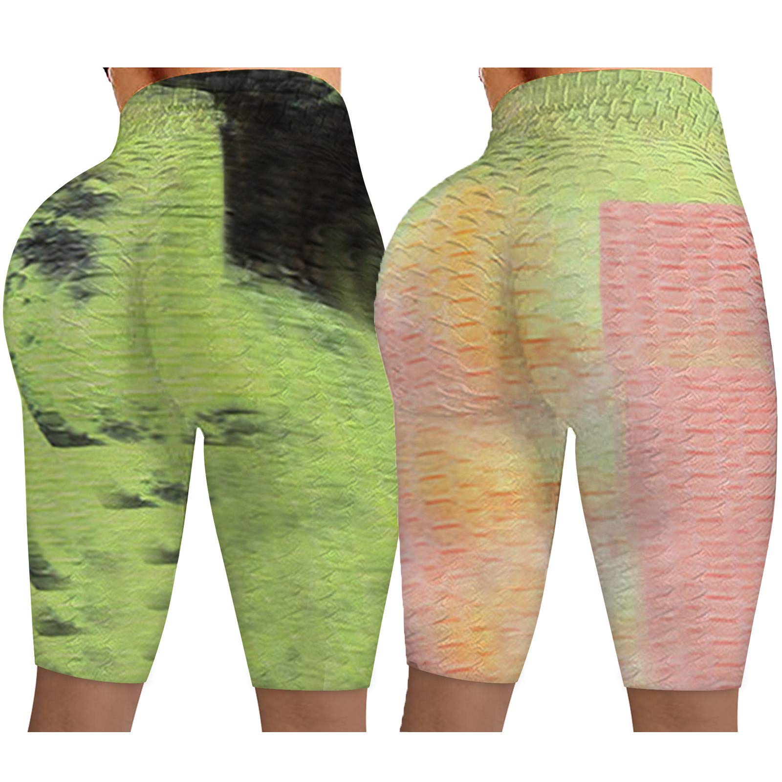 2PCS High Waist Yoga Shorts for Women - Tummy Control Workout Shorts with Deep Pockets, Athletic Running Shorts for Fitness, Yoga & Gym | SS253 | Perfect for Yoga, Running, Gym & Lounge Wear