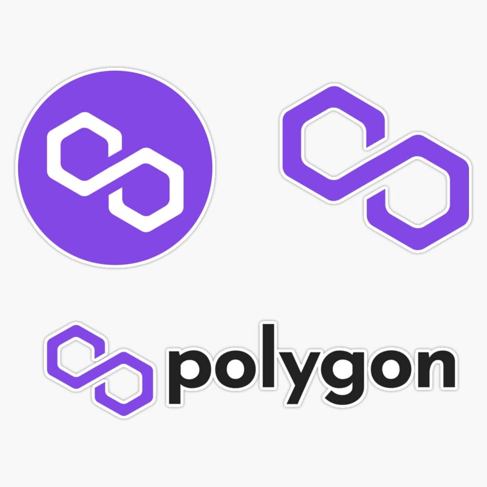 Polygon MATIC Cryptocurrency Vinyl Sticker - Waterproof 5