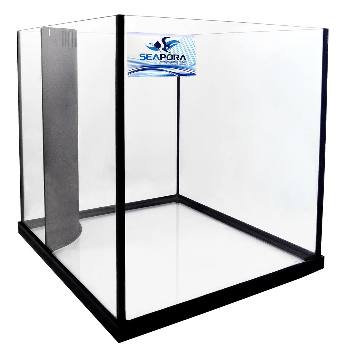 Seapora 35 Gallon Rimless Reef Ready Drilled Corner Flow Aquarium 20x20x20 - Perfect for Saltwater Coral Tanks & Nano Reef Setups
