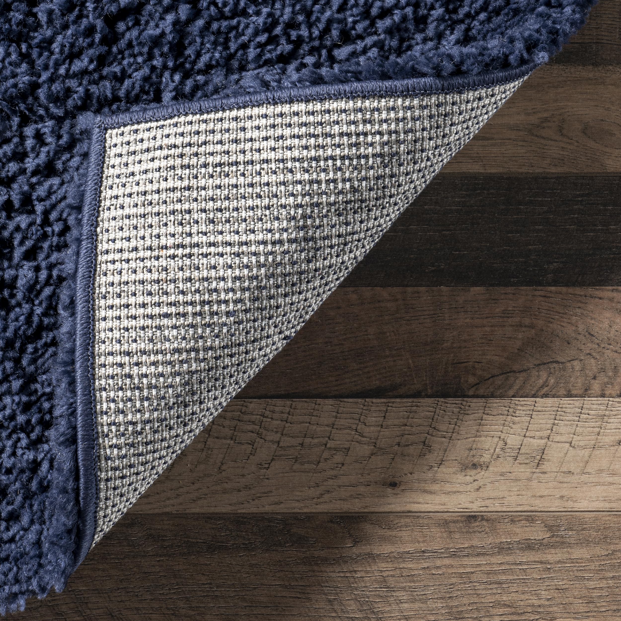 nuLOOM Marleen Contemporary Shag Accent Rug 3x5 Feet Navy Blue - Soft Plush Area Rug for Living Room, Bedroom & Nursery Decor