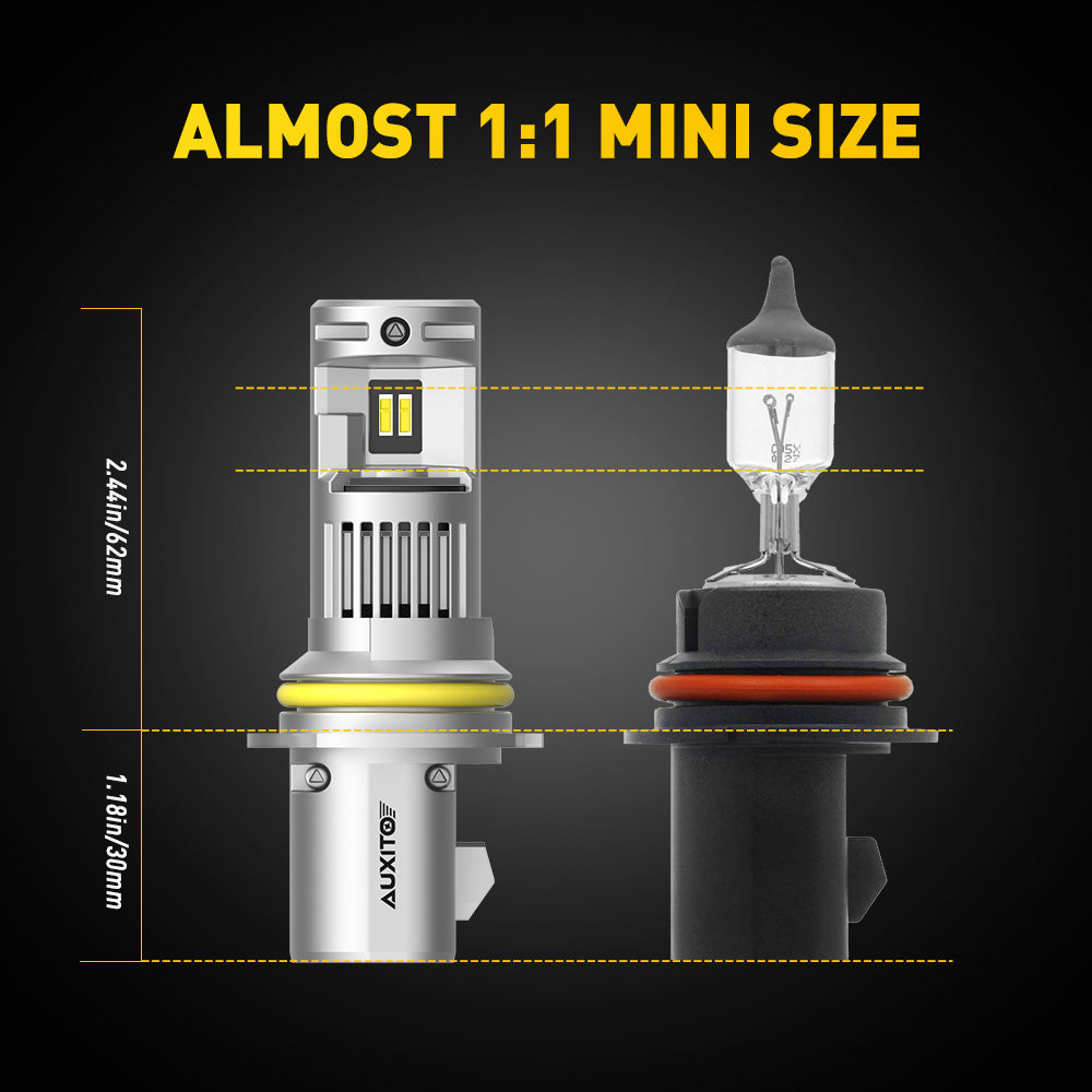 AUXITO 9004 LED Headlight Bulbs 100W 20000LM 6000K Cool White - High Brightness Replacement Bulbs for Cars, Trucks, SUVs - Perfect for Night Driving and Off-Road Adventures