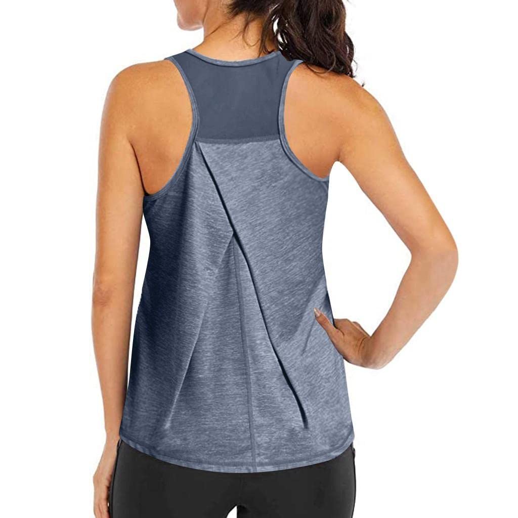 GUOBIOZIY Women's Casual & Workout Tops - Sleeveless Yoga Shirts, Gym Tank Tops with Backless Race Back Design | Perfect for Yoga, Gym, Running & Summer Outdoor Activities