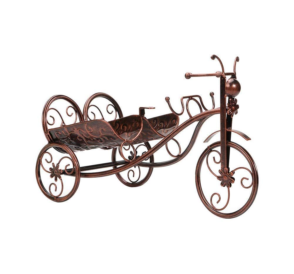 FCXBQ European Style Iron Wine Bottle Holder - Single Wine Rack for Home, Bars & Cafes - Creative Home Decor for Wine Storage & Display - Perfect for Kitchen Countertops, Dining Rooms & Entertainment Spaces