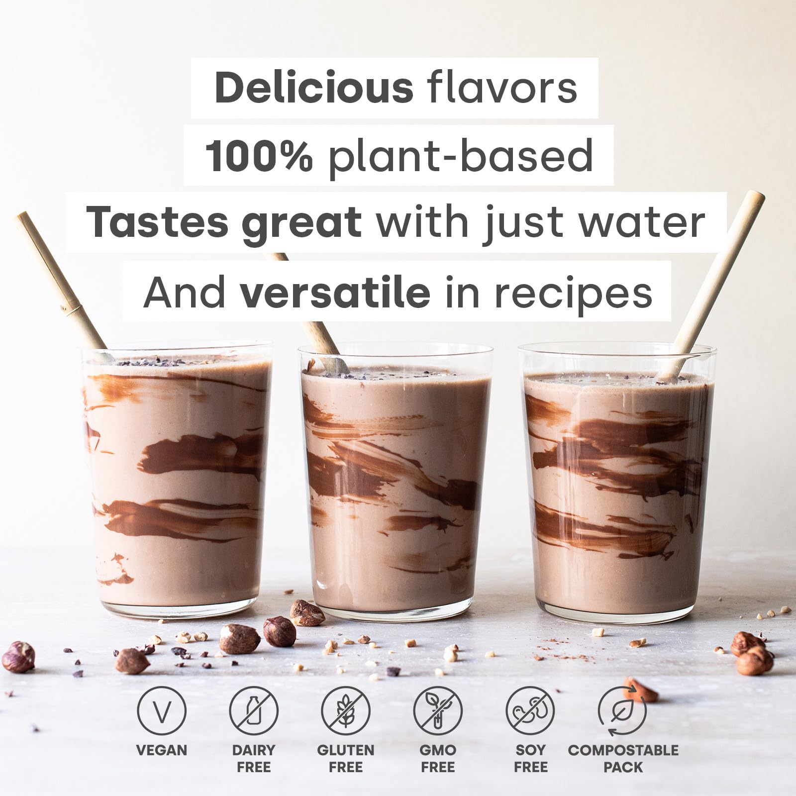 Form Performance Protein - Vegan Plant-Based Protein Powder with BCAAs, 30g Protein per Serving | Chocolate Peanut Flavor | Great for Post-Workout Recovery, Muscle Building & Healthy Lifestyle | Mixes Easily with Water or Smoothies