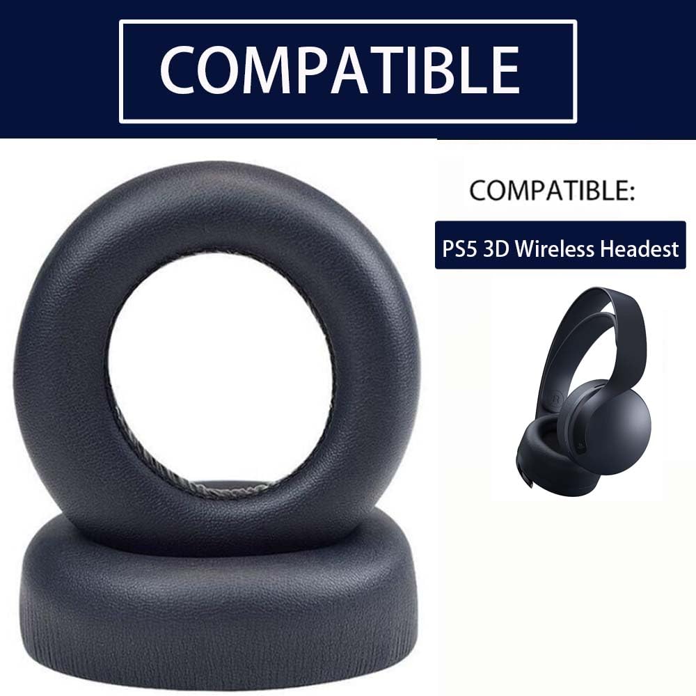 Sony PS5 Pulse 3D Wireless Headset Replacement Ear Pads - Noise Isolating Foam Cushions for Gaming Comfort