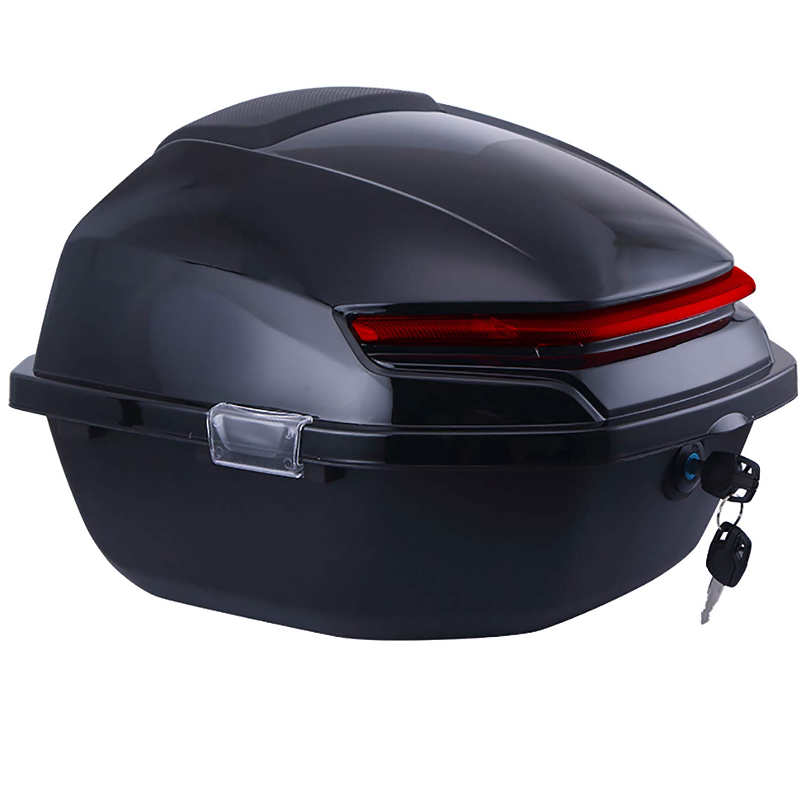 Universal Motorcycle Tour Tail Box - Scooter Trunk Luggage Rear Top Lock Storage Carrier Case with Helmet Storage Box - Waterproof & Durable for Travel, Commuting & Adventure Rides